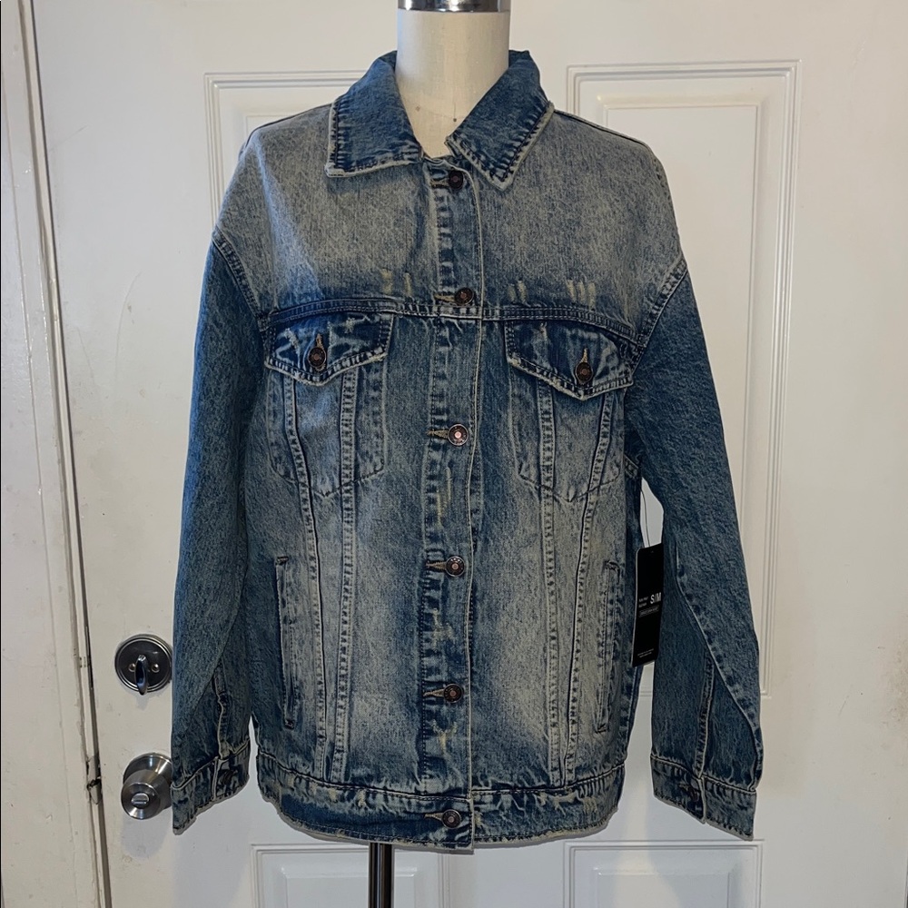 American Bazi Oversized Blue Denim Jacket